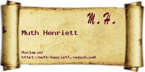 Muth Henriett névjegykártya